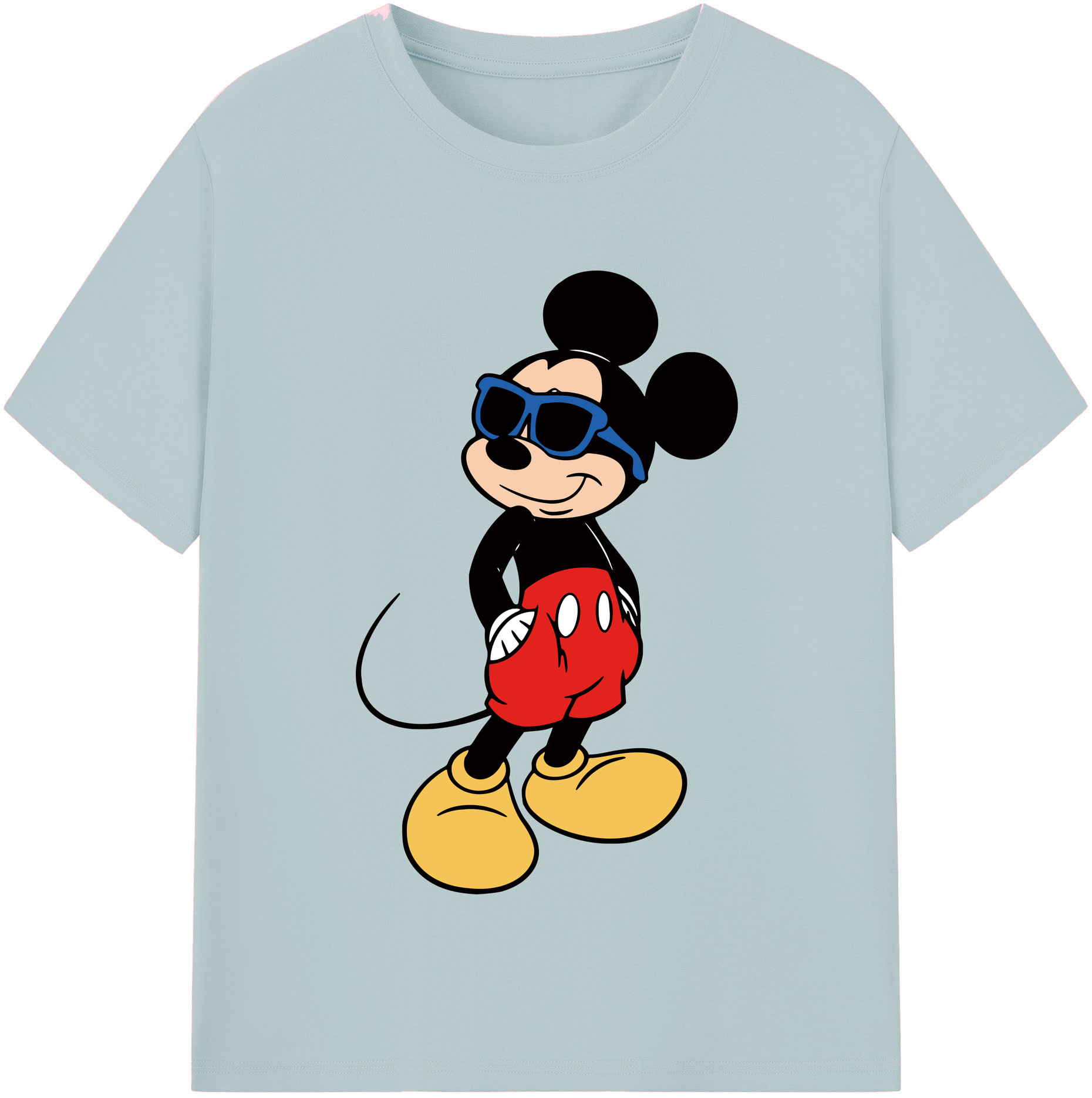 （画像用） ミッキーマウス Mickey Mouse 綿100％半袖Tシャツ（フロントプリント）